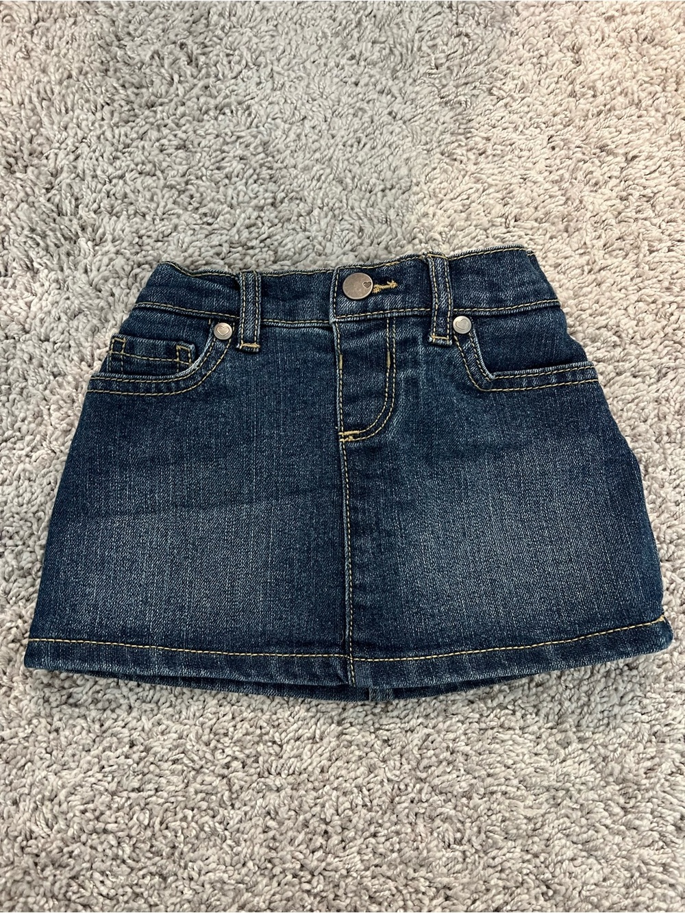 The Children's Place Dark Blue Denim A-Line Skirt